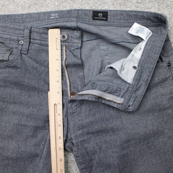 AG Adriano Goldschmied Jeans Mens 34x32 Black Tellis Modern Slim Straight Denim - Picture 10 of 15